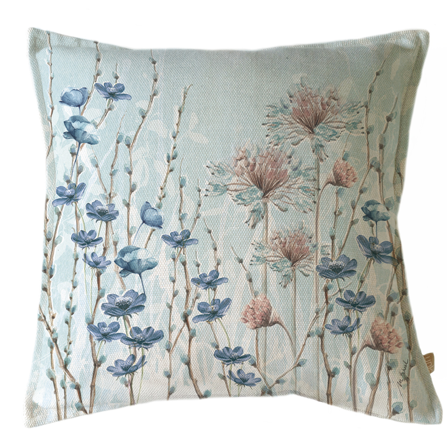 FUNDA COJIN MARGARITA SCHEEL PARA CASA ALVARINHO BROTES INVIERNO 45 X 45 CM MULTICOLOR