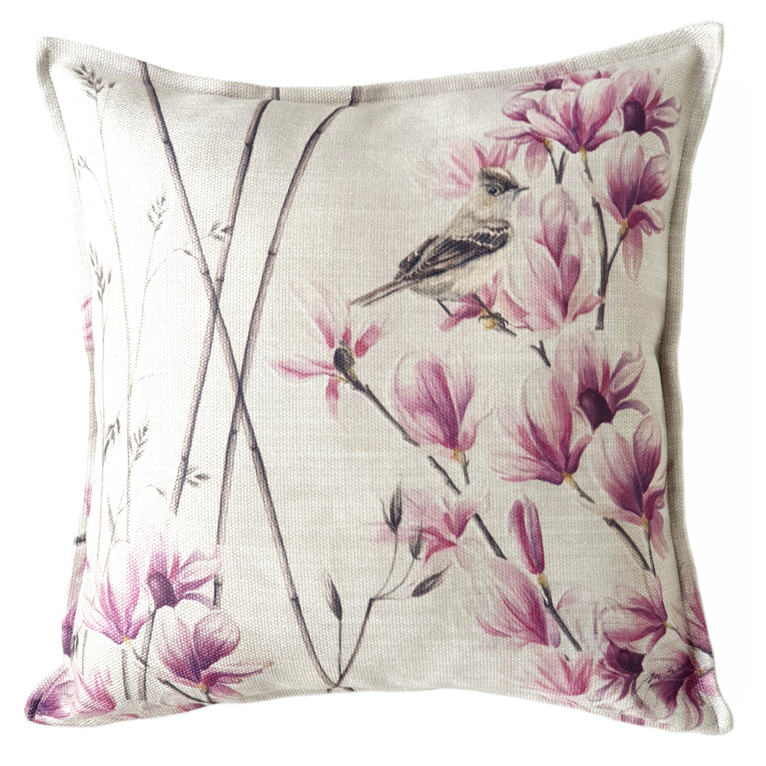 FUNDA COJÍN MARGARITA SCHEEL PARA CASA ALVARINHO MARISA MAGNOLIA Y FÍOFÍO 45 X 45 CM MULTICOLOR - 1