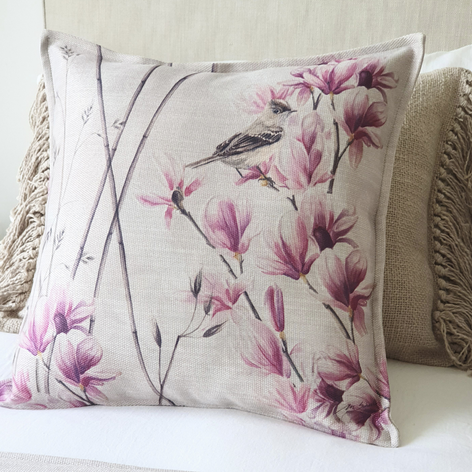 FUNDA COJÍN MARGARITA SCHEEL PARA CASA ALVARINHO MARISA MAGNOLIA Y FÍOFÍO 45 X 45 CM MULTICOLOR - 2