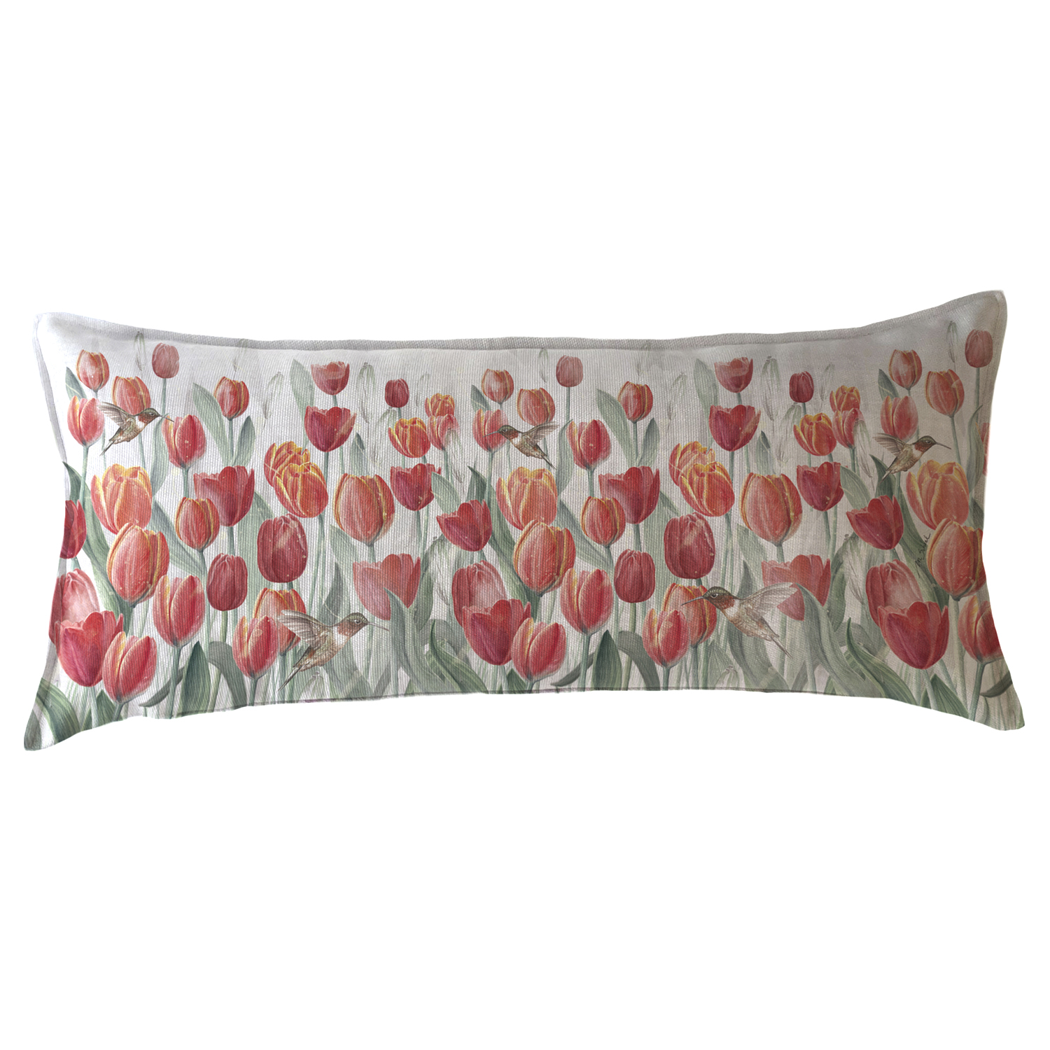 COJÍN MARGARITA SCHEEL PARA CASA ALVARINHO MARISA TULIPANES XL 90 X 40 CM MULTICOLOR - 1