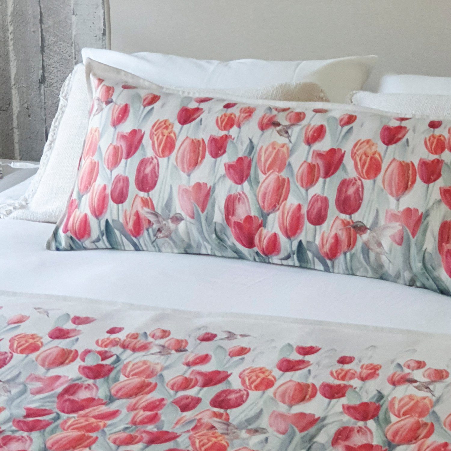 COJÍN MARGARITA SCHEEL PARA CASA ALVARINHO MARISA TULIPANES XL 90 X 40 CM MULTICOLOR - 2