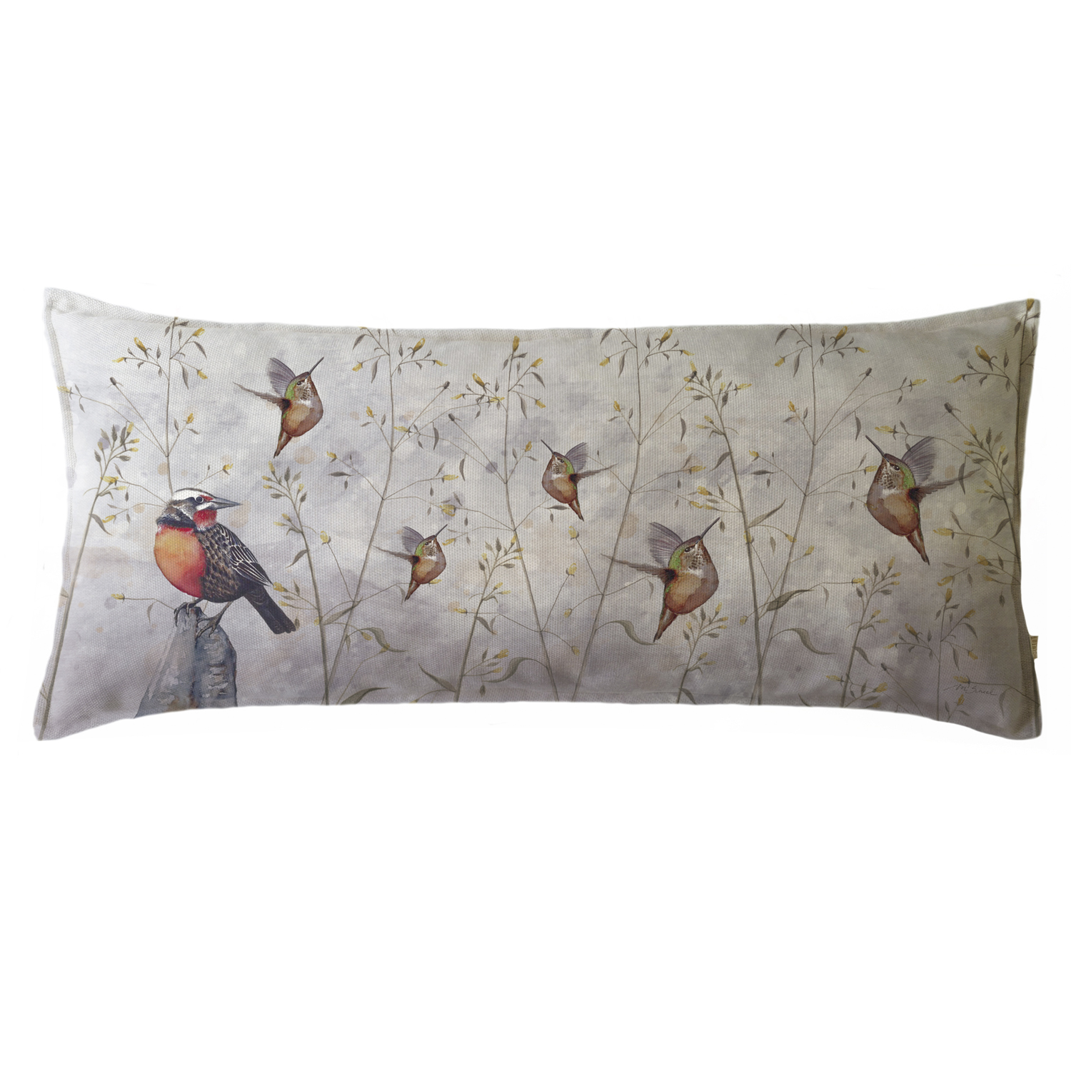 FUNDA COJÍN MARGARITA SCHEEL PARA CASA ALVARINHO MARISA LLOICA PICAFLORES XL 90 X 40 CM MULTICOLOR - 1