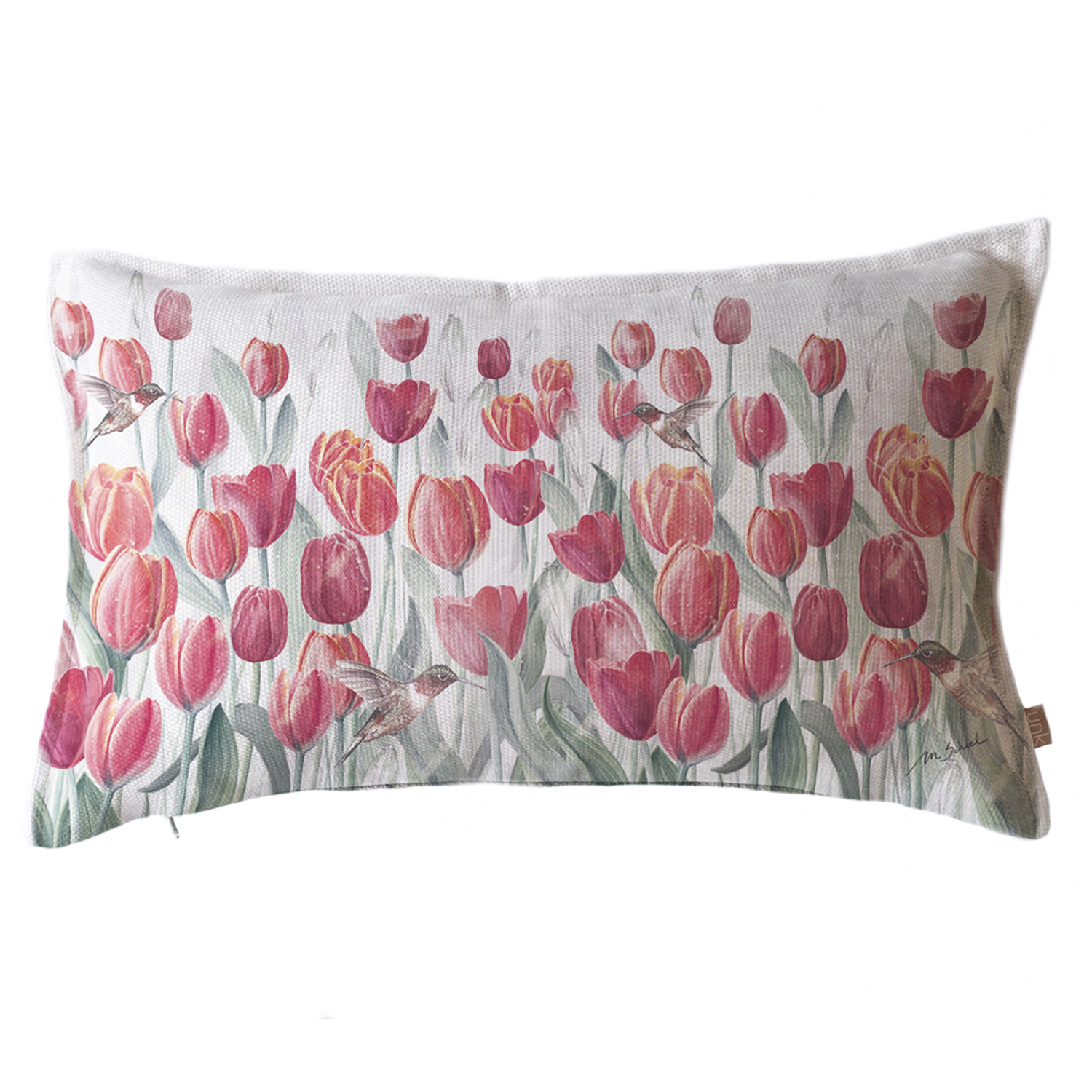 FUNDA COJÍN MARGARITA SCHEEL PARA CASA ALVARINHO MARISA TULIPANES 50 X 30 CM MULTICOLOR - 1