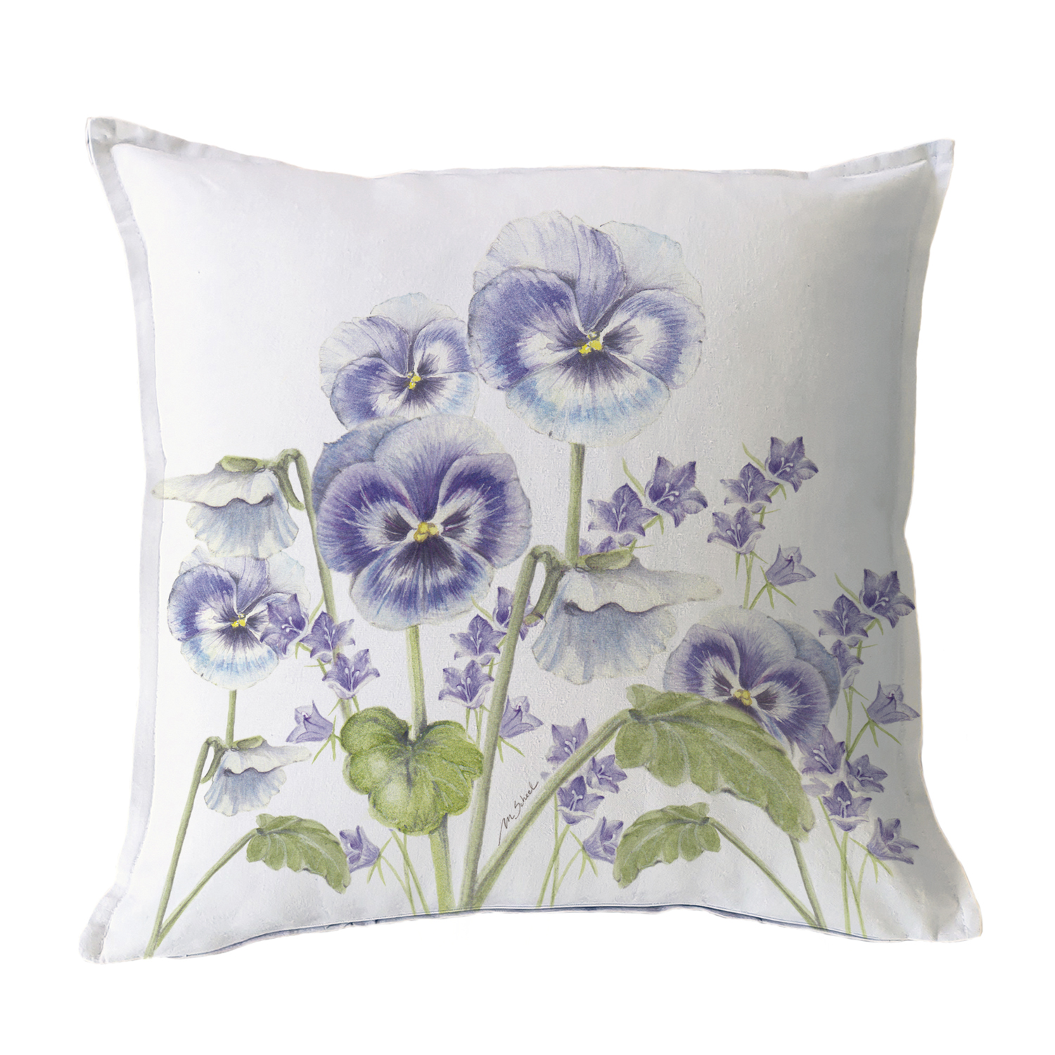 FUNDA COJIN MARGARITA SCHEEL PARA CASA ALVARINHO ALGODON JARDIN PRIMAVERA 45 X 45 CM VIOLETA