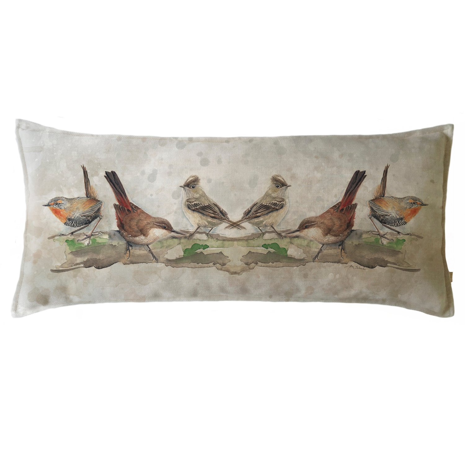 COJÍN MARGARITA SCHEEL PARA CASA ALVARINHO MARISA PÁJAROS NATIVOS XL 90 X 40 CM MULTICOLOR - 1