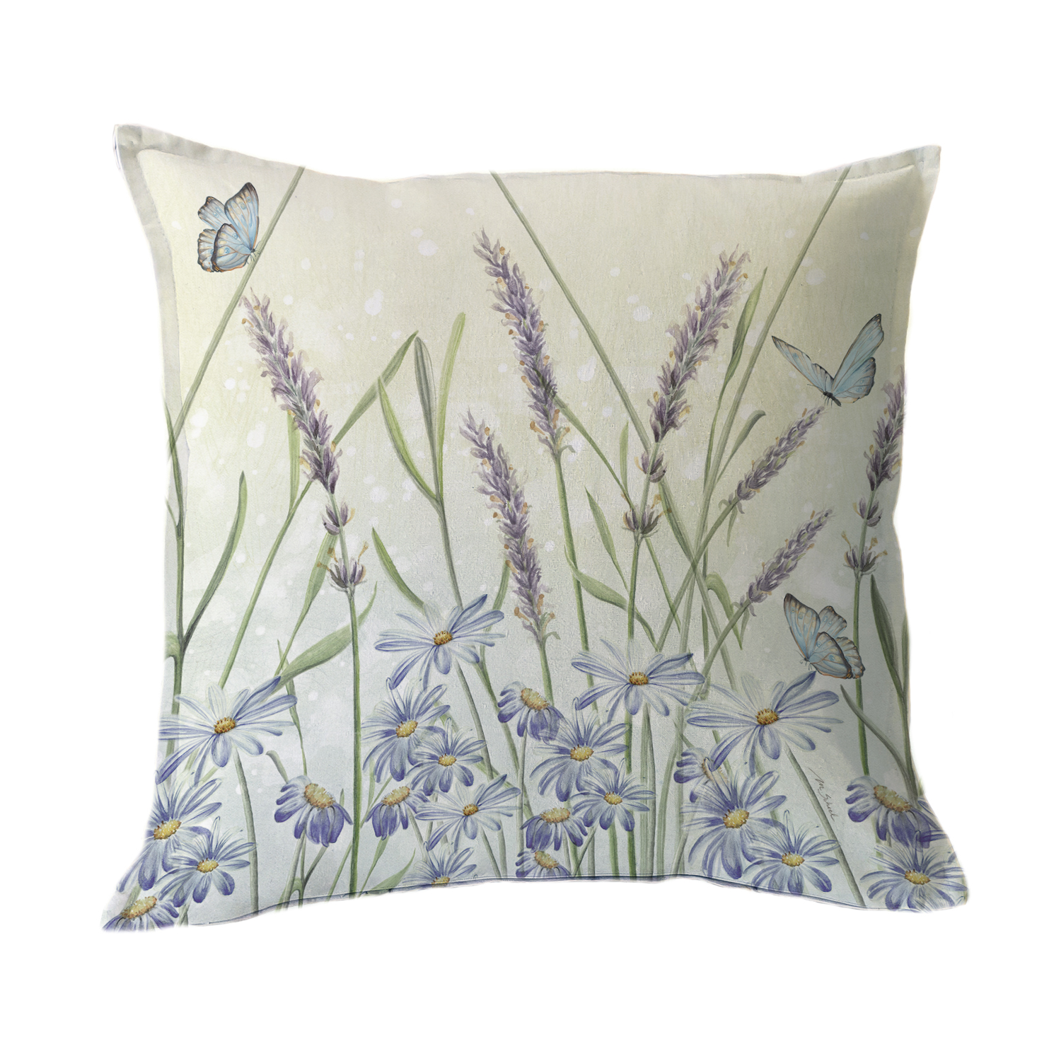 FUNDA COJÍN MARGARITA SCHEEL PARA CASA ALVARINHO ALGODÓN JARDÍN LAVANDA 45 X 45 CM MULTICOLOR - 1