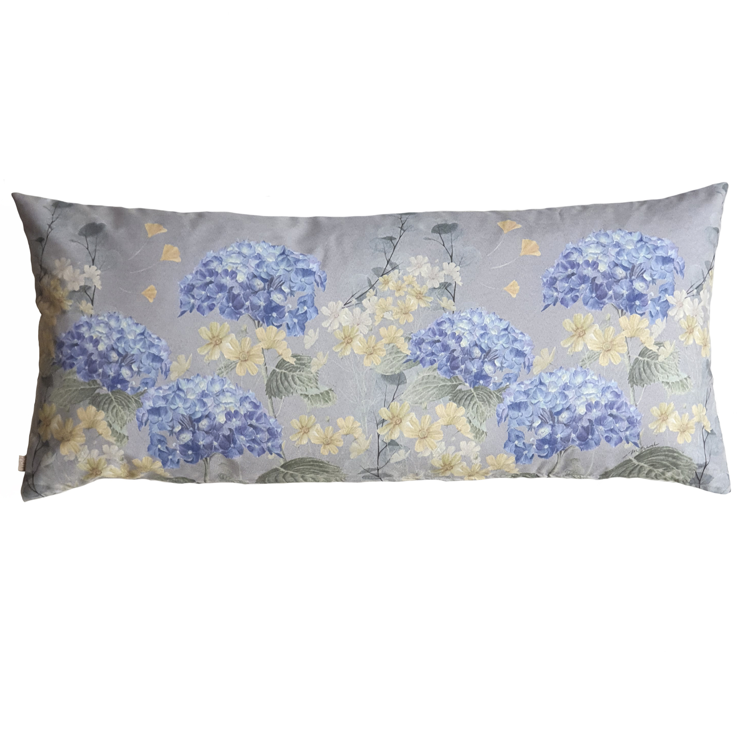 FUNDA COJIN MARGARITA SCHEEL PARA CASA ALVARINHO GAMUZA HORTENSIAS XL 90 X 40 CM MULTICOLOR