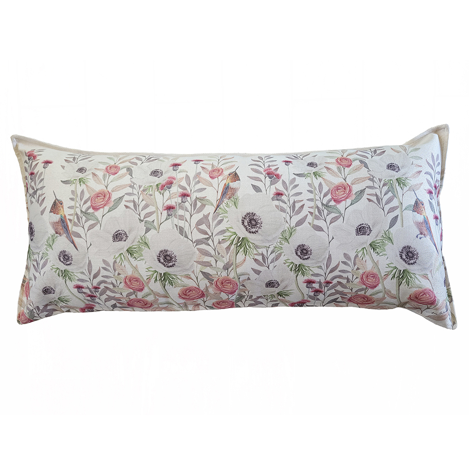 COJÍN MARGARITA SCHEEL PARA CASA ALVARINHO MARISA ANÉMONE XL 90 X 40 CM BLANCO - 1