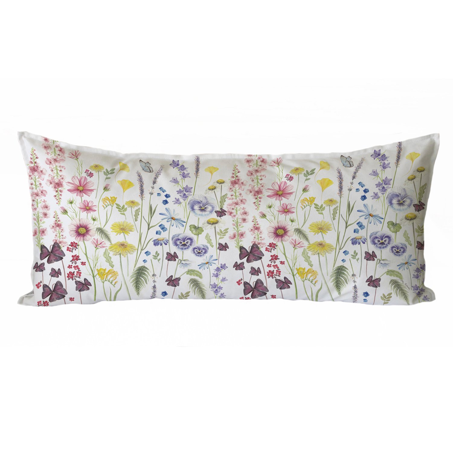 FUNDA COJÍN MARGARITA SCHEEL PARA CASA ALVARINHO ALGODÓN PRIMAVERA XL 90 X 40 CM MULTICOLOR - 1