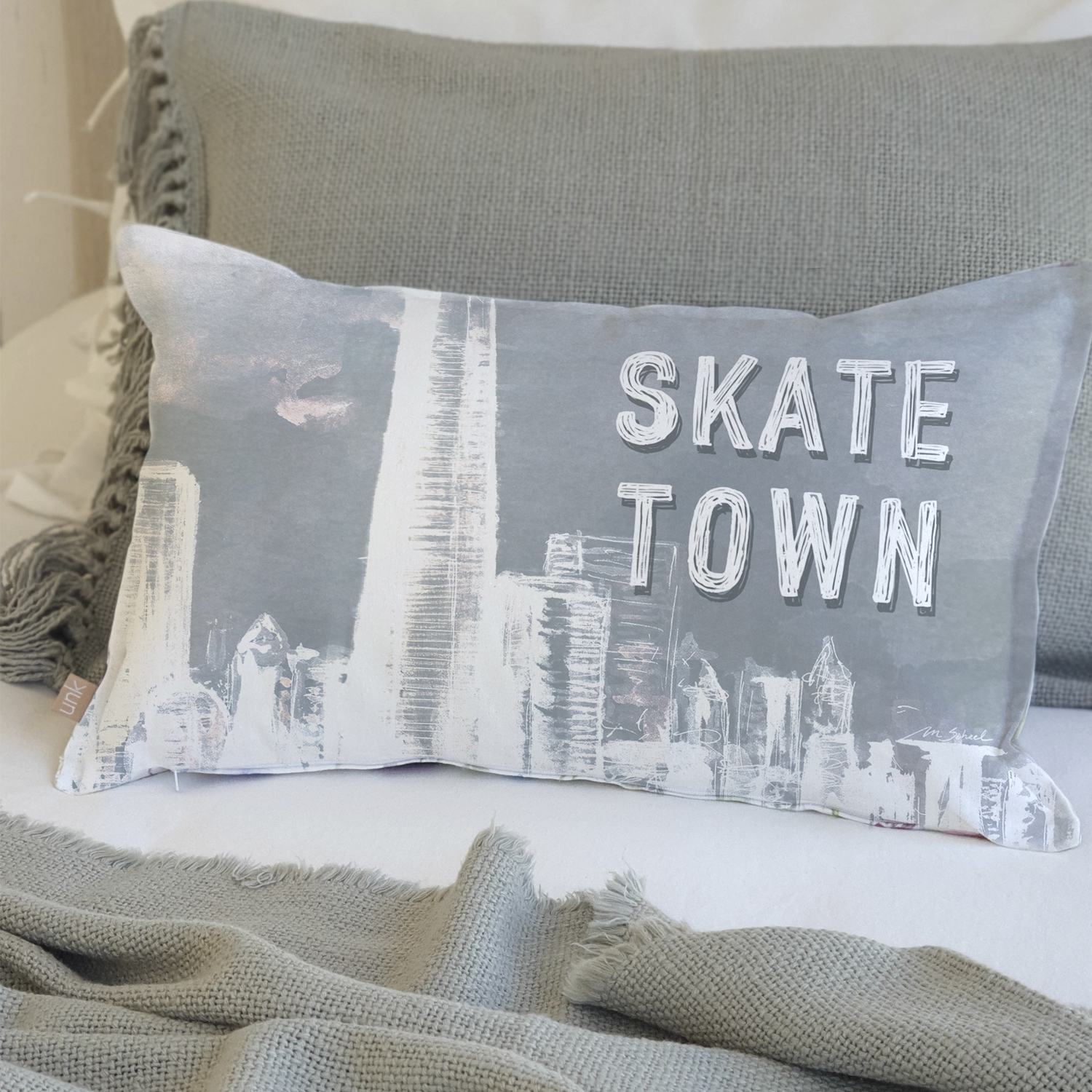 FUNDA COJÍN MARGARITA SCHEEL PARA CASA ALVARINHO ALGODÓN SKATE TOWN 50 X 30 CM MULTICOLOR - 2