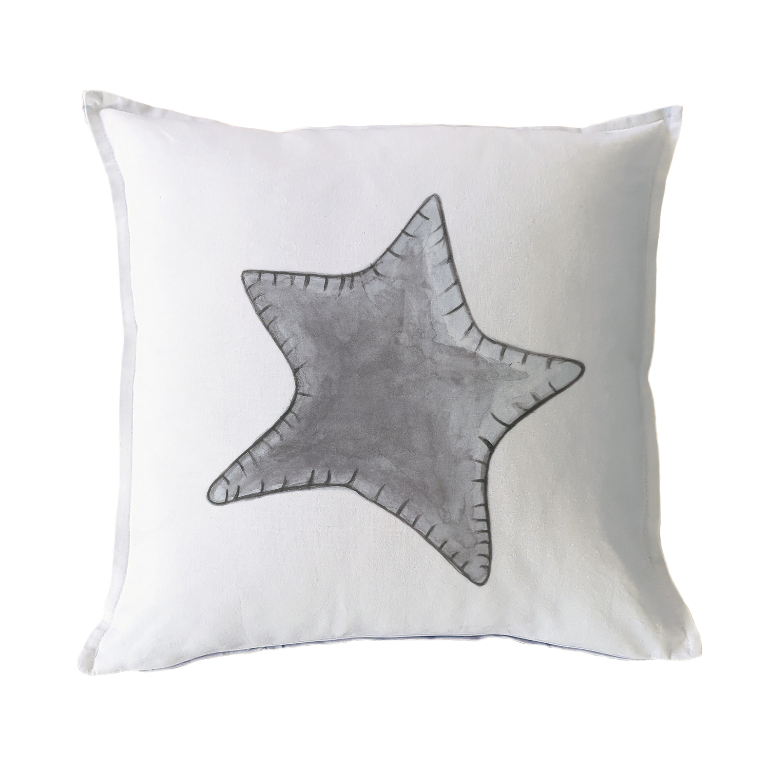 FUNDA COJÍN MARGARITA SCHEEL PARA CASA ALVARINHO ALGODÓN ESTRELLA SOLITARIA 45 X 45 CM GRIS - 1