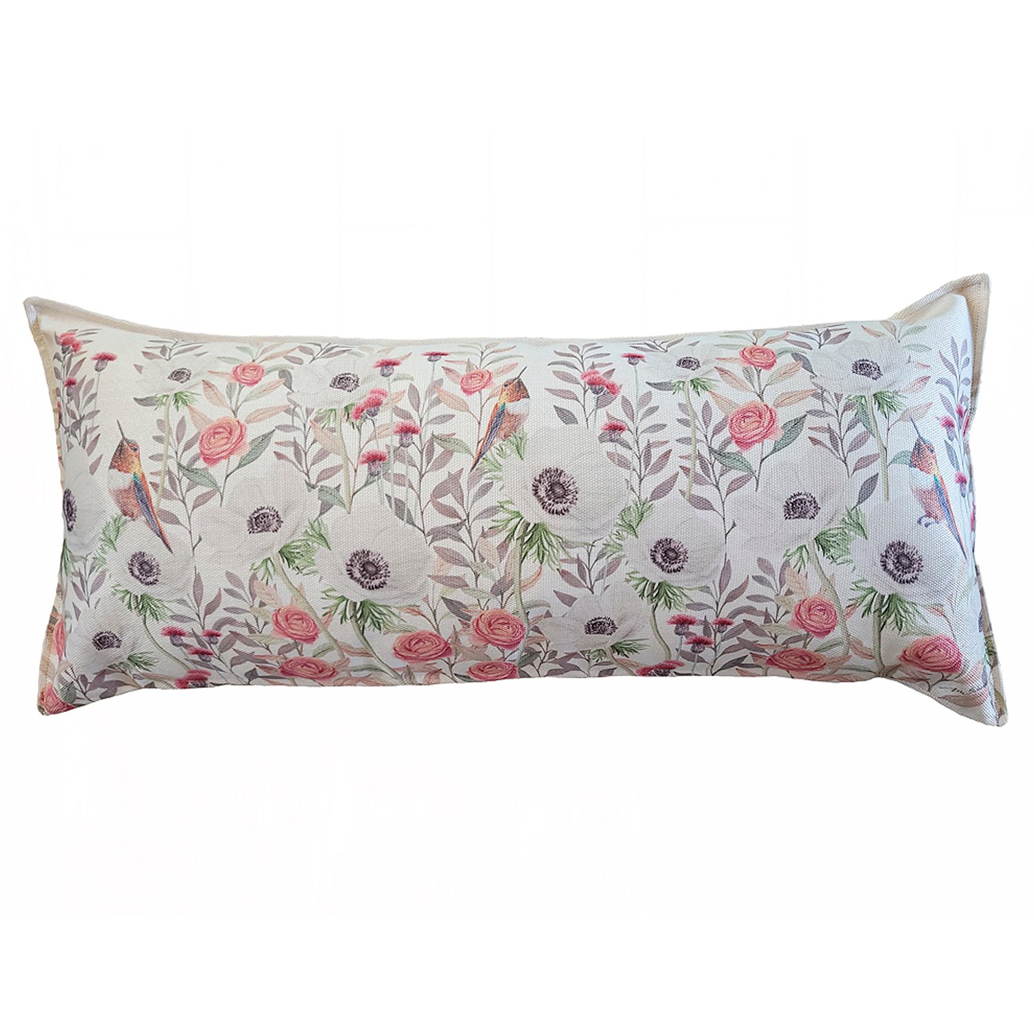 FUNDA COJÍN MARGARITA SCHEEL PARA CASA ALVARINHO MARISA ANÉMONE XL 90 X 40 CM BLANCO - 1