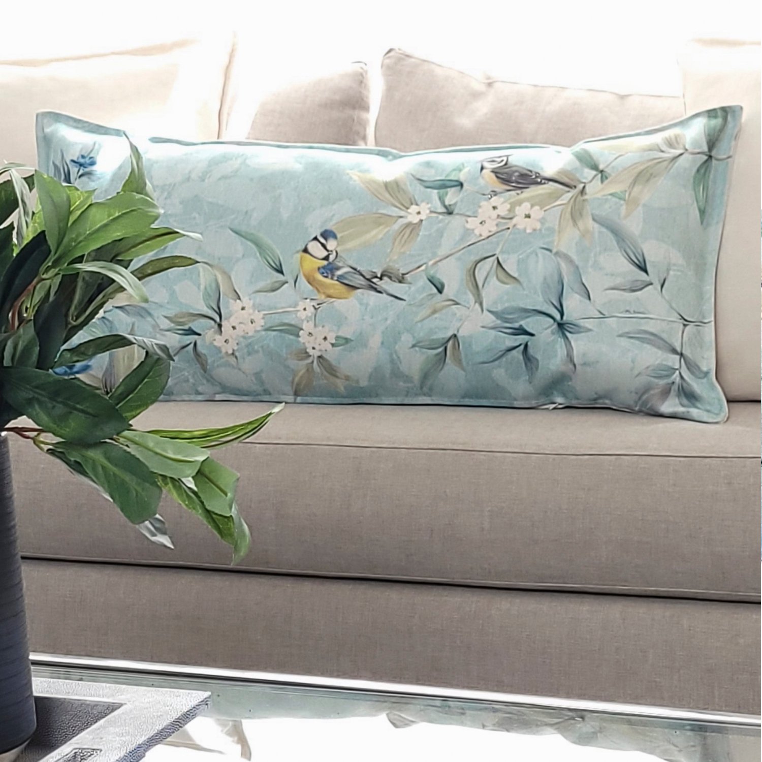 COJÍN MARGARITA SCHEEL PARA CASA ALVARINHO MARISA ALLEGRO XL 90 X 40 CM TURQUESA - 2
