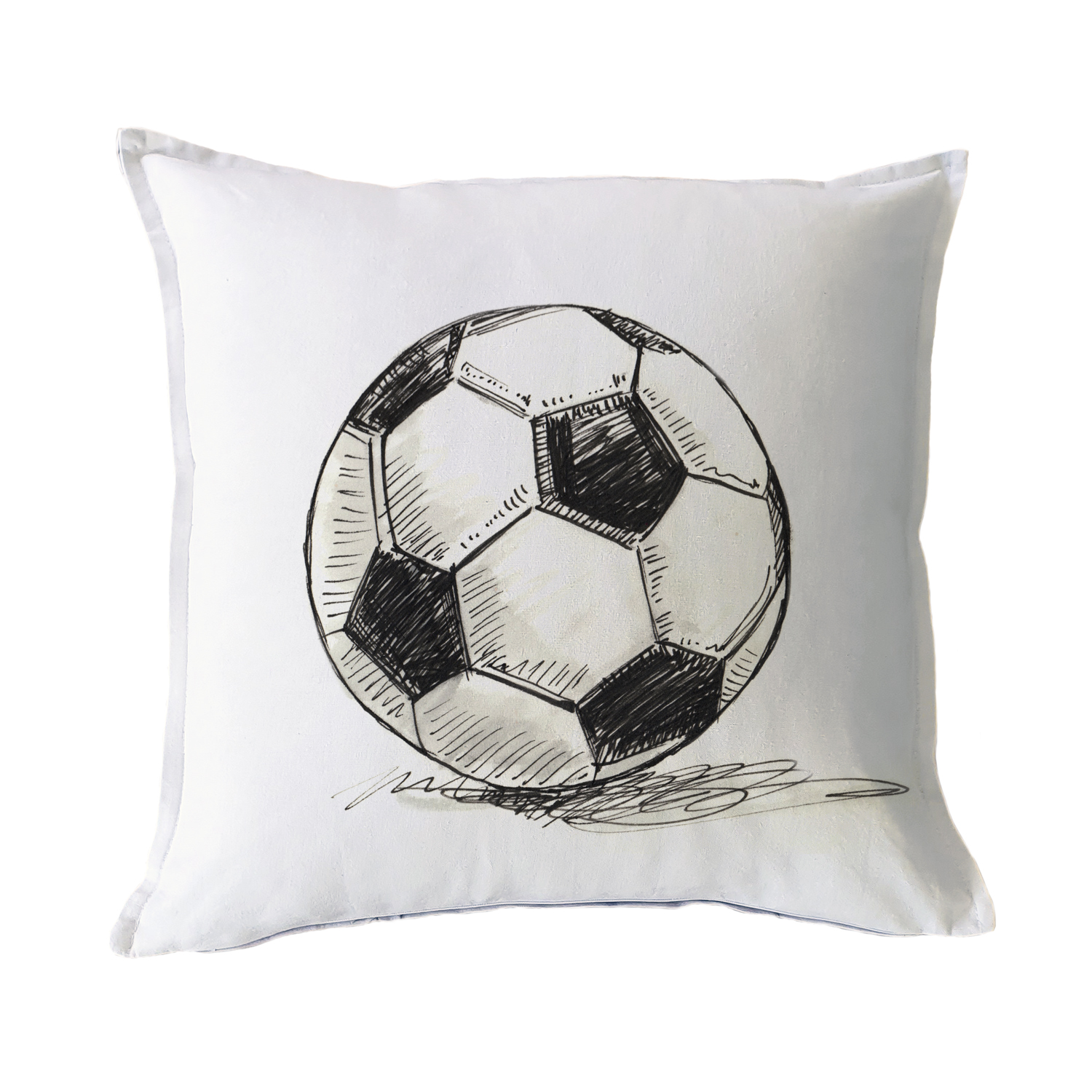 FUNDA COJÍN MARGARITA SCHEEL PARA CASA ALVARINHO ALGODÓN PELOTA FÚTBOL 45 X 45 CM MULTICOLOR - 1