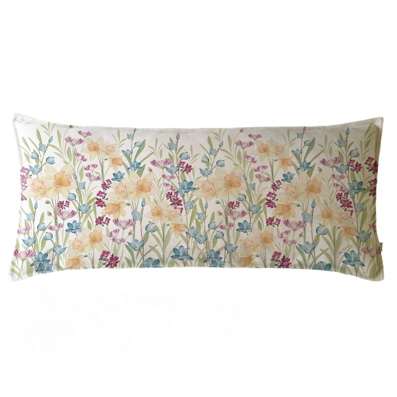 COJÍN MARGARITA SCHEEL PARA CASA ALVARINHO MARISA NARCISOS XL 90 X 40 CM MULTICOLOR - 1