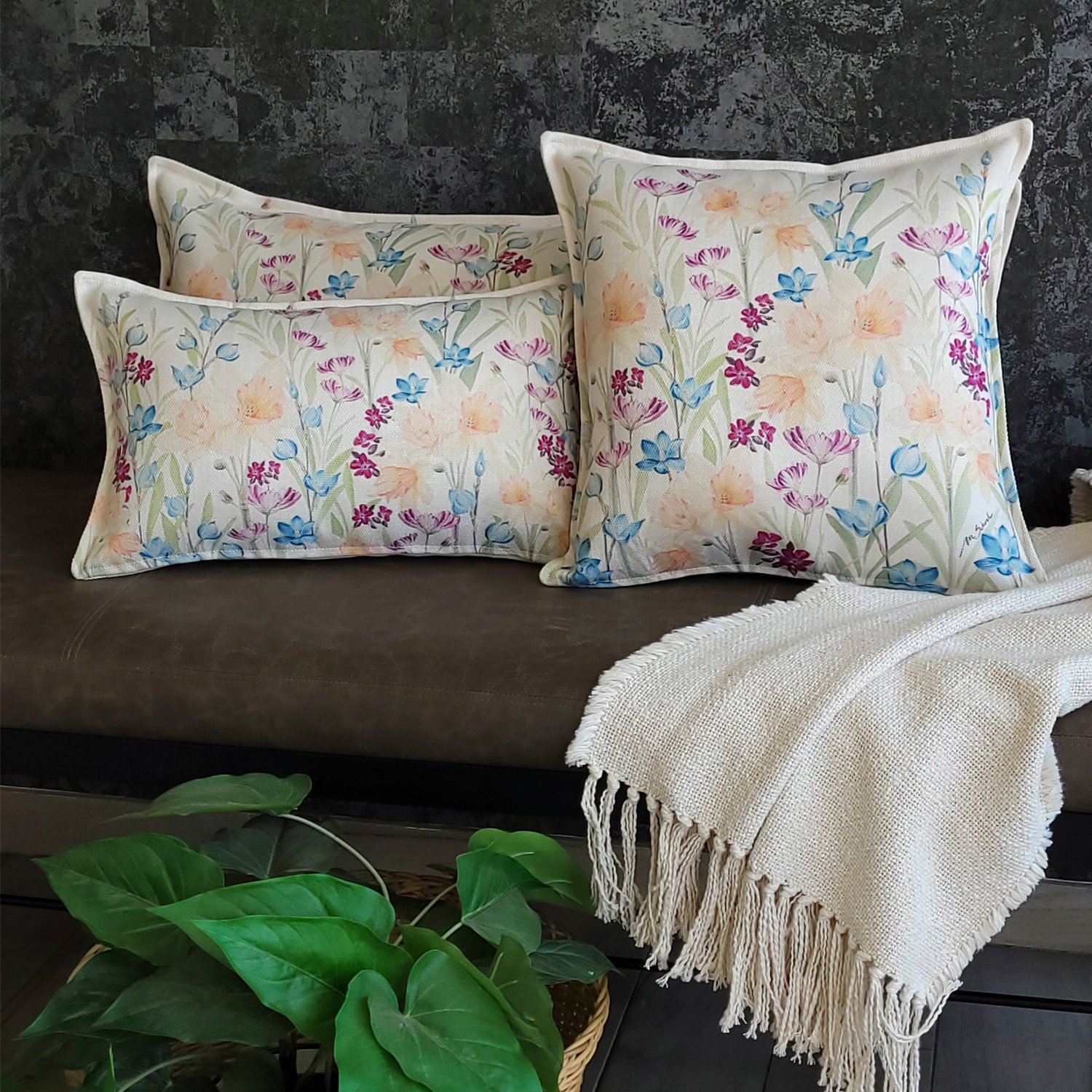 COJÍN MARGARITA SCHEEL PARA CASA ALVARINHO MARISA NARCISOS XL 90 X 40 CM MULTICOLOR - 2
