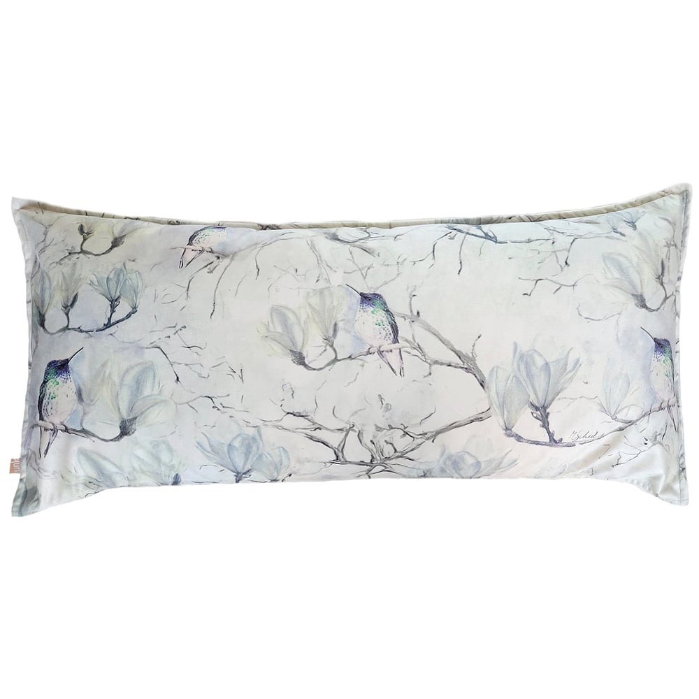 COJÍN MARGARITA SCHEEL PARA CASA ALVARINHO VELVET MAGNOLIO PICAFLOR XL 90 X 40 CM MULTICOLOR - 1