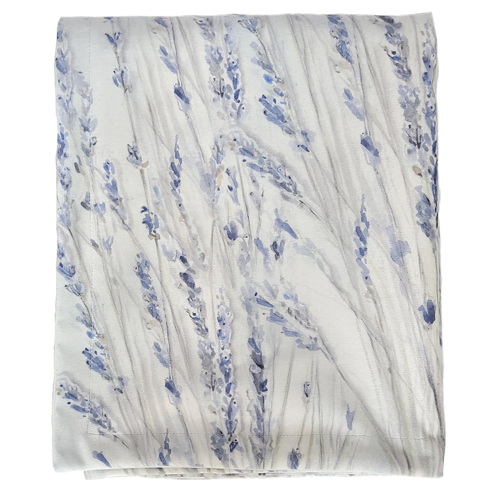 PIECERA MARGARITA SCHEEL PARA CASA ALVARINHO VELVET LAVANDA 220 X 90 CM TERCIOPELO CRUDO