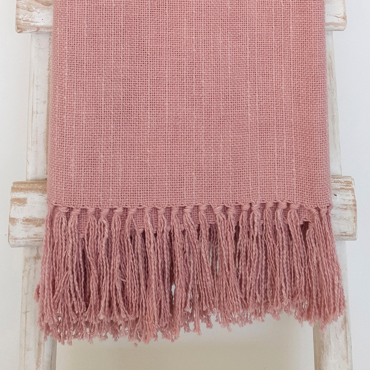 CHAL CASA ALVARINHO TELAR VIEJO 220 X 100 CM ALGODÓN PALO ROSA - 1