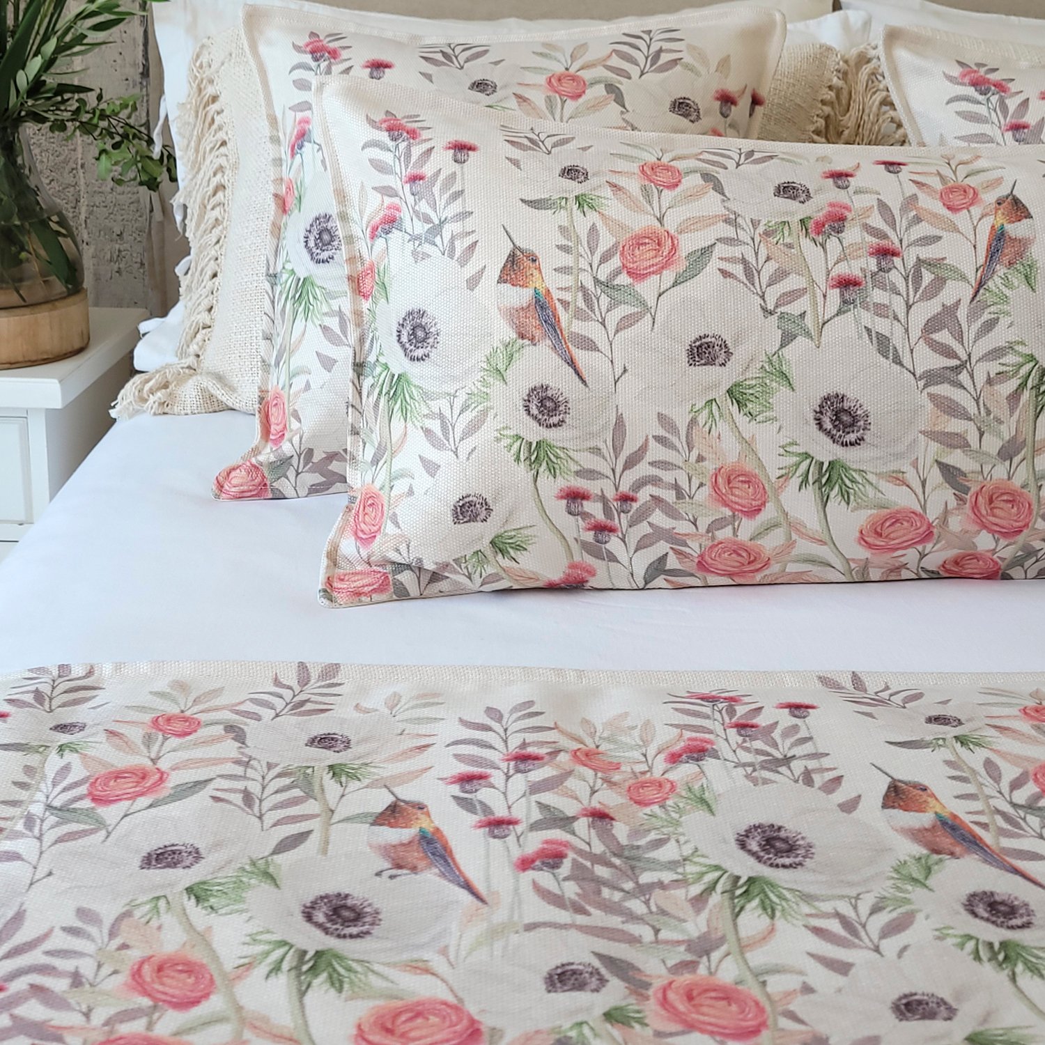 PIECERA MARGARITA SCHEEL PARA CASA ALVARINHO MARISA ANEMONE 220 X 70 CM BLANCO CRUDO - 2