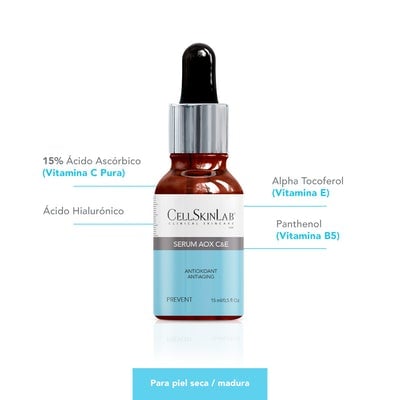 SERUM ROSTRO Y CUELLO CELLSKINLAB 15 ML AOX C&E - 2