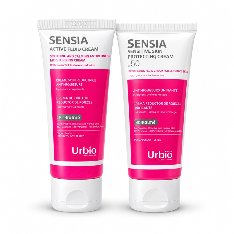 RUTINA PIEL SENSIBLE ANTIROJECES: CREMA HIDRATANTE 40ML + PROTECTOR SOLAR FACIAL SPF50+ 40ML - 1