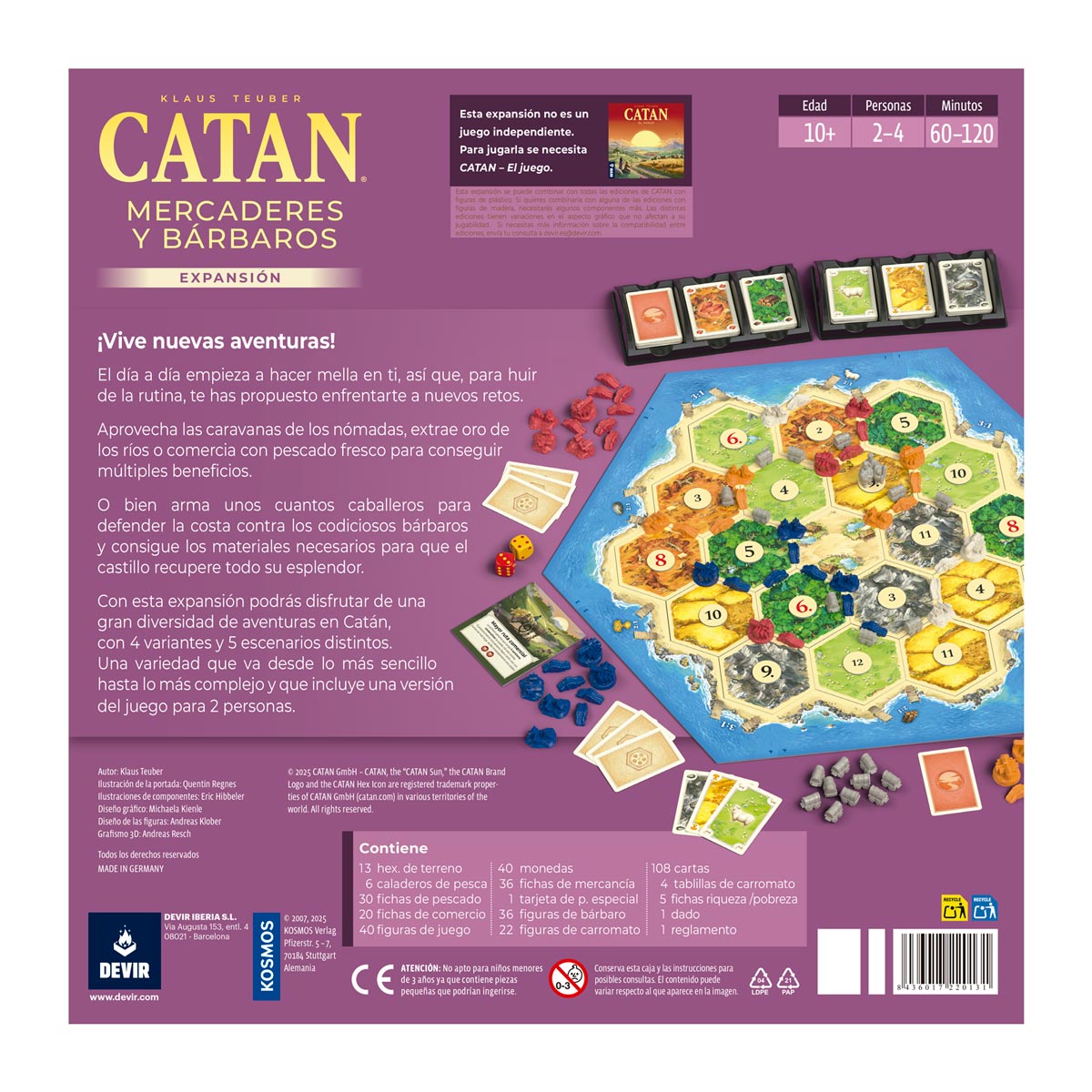 JUEGO DEVIR CATAN: MERCADERES Y BARBAROS DE CATAN - 2