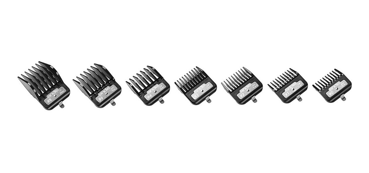 KIT 7 PEINES D ALZA BG SERIE ANDIS PARA MAQUINA CORTAR PELO - 1