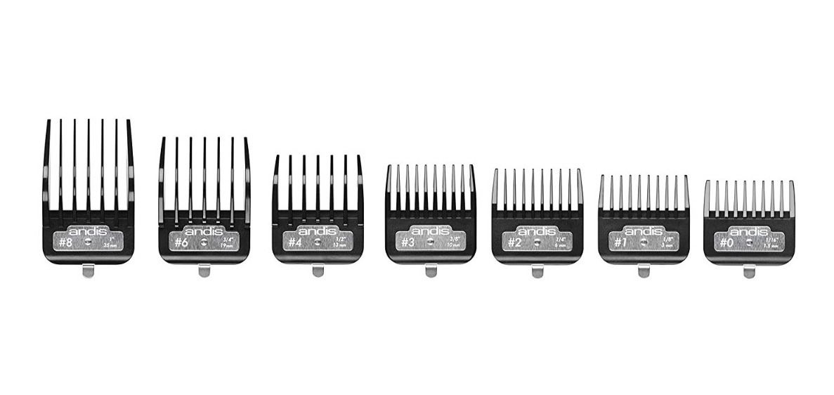 KIT 7 PEINES D ALZA BG SERIE ANDIS PARA MAQUINA CORTAR PELO - 2