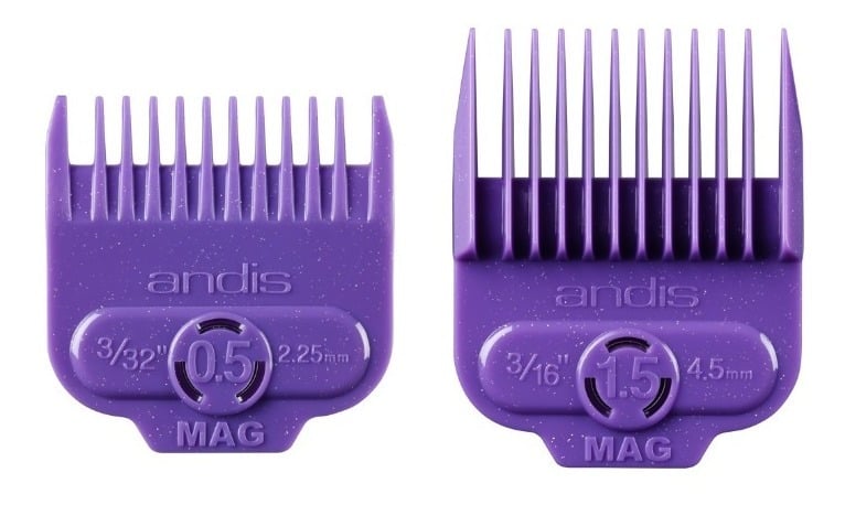 KIT 2 PEINES DALZA MAGNETICOS ANDIS PARA MAQUINA CORTAR PELO - 2