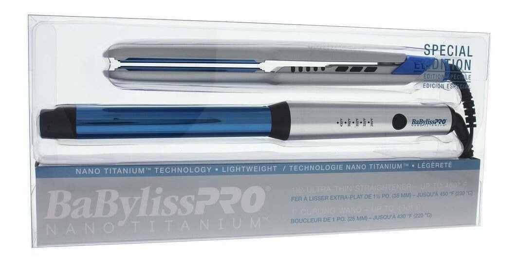 ALISADOR DE CABELLO BABYLISS BNTSL131TUS PLANCHA PRO ALISADORA TITANIO 1 1/2 RIZADOR - 1