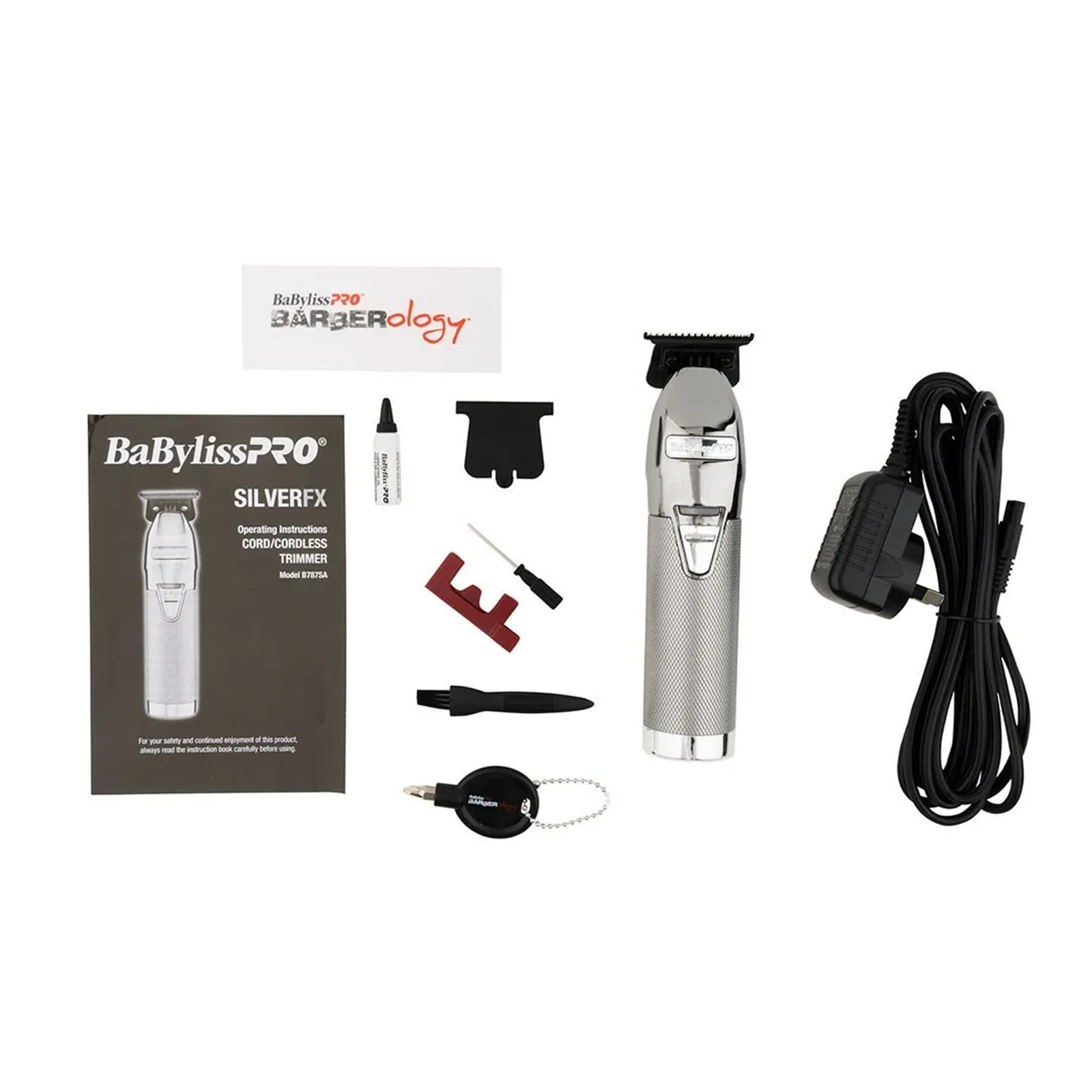 TRIMMER INALÁMBRICO BABYLISS PATILLERA FADE PLATEDO FX PRO CUCHILLA T 1 VELOCIDAD - 2
