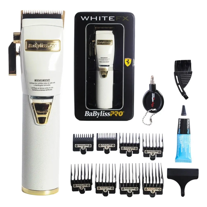 MÁQUINA CORTADORA PELO INALÁMBRICO BABYLISS BLANCO FX FADE FERRARI - 5