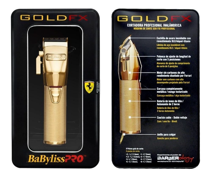 BABYLISS PRO MAQUINA CORTADORA PELO GOLD FX FERRARI INALAMBRICA - 2