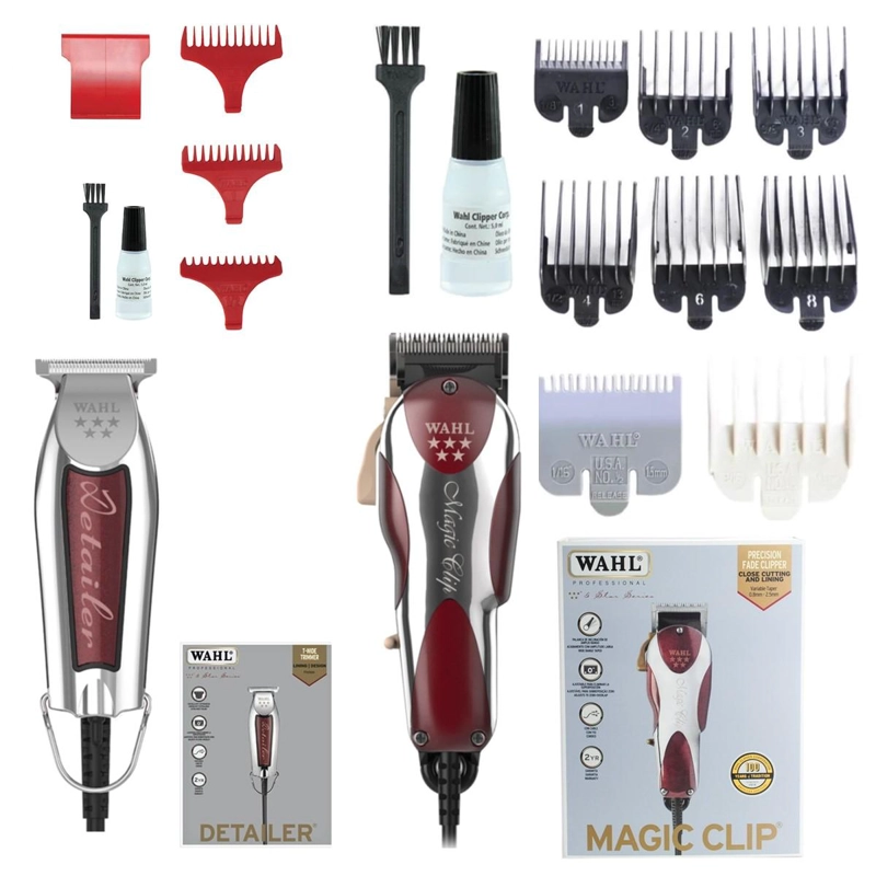 MAQUINA DE CORTE WAHL MAGIC CLIP ELECT + PATILLERA DETAILER BURDEO - 2