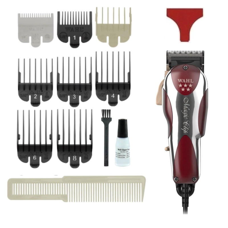 MAQUINA DE CORTE WAHL MAGIC CLIP ELECT + PATILLERA DETAILER BURDEO - 7