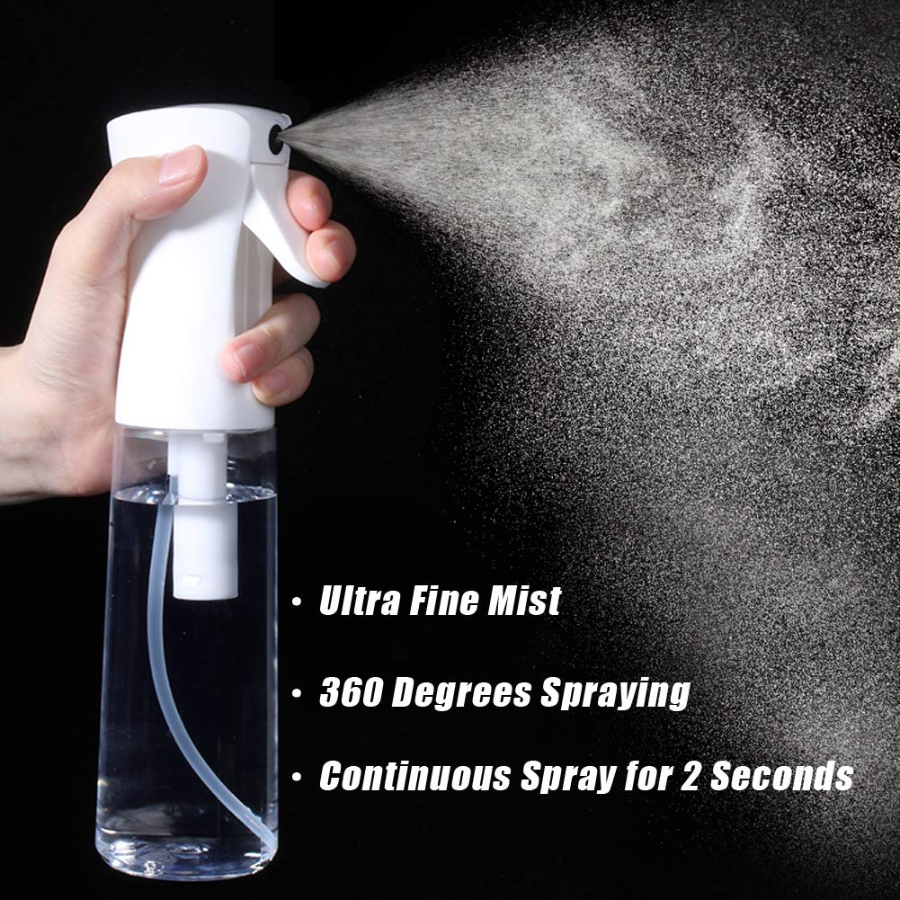 PULVERIZADOR ROCIADOR CONTINUO BLANCO CON NEGRO BARBER AIR 300 ML - 4