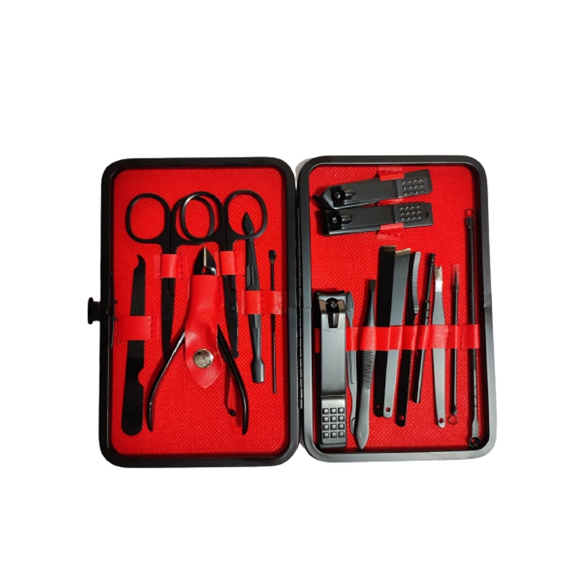 SET DE MANICURA Y PEDICURA PROFESIONAL SET DE 18 PIEZAS NEGRO - 2