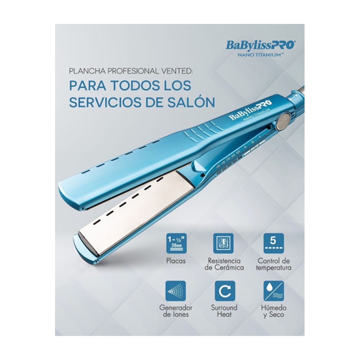PLANCHA IÓNICA WET & DRY 38MM BABYLISSPRO BNT4093TUZ - 4