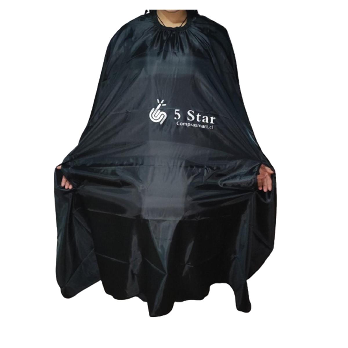 CAPA CORTE TINTURA PEINADOR 5 STAR PELUQUERÍA PROFESIONAL NEGRO - 2
