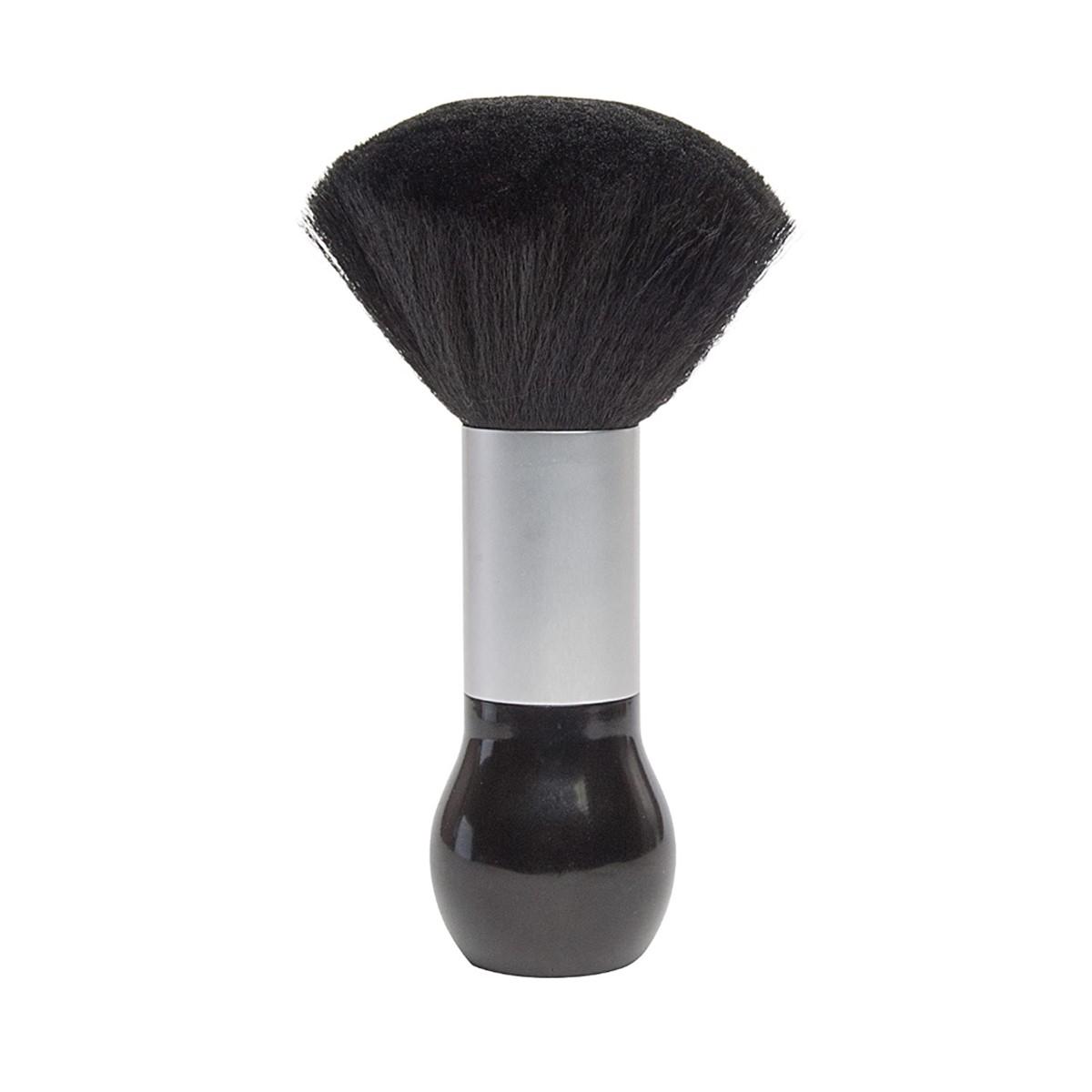 BOTAPELO PARA BARBERÍA PELO SUAVE EN COLOR NEGRO/CON TALQUERA EN COLOR BLANCO. - 1