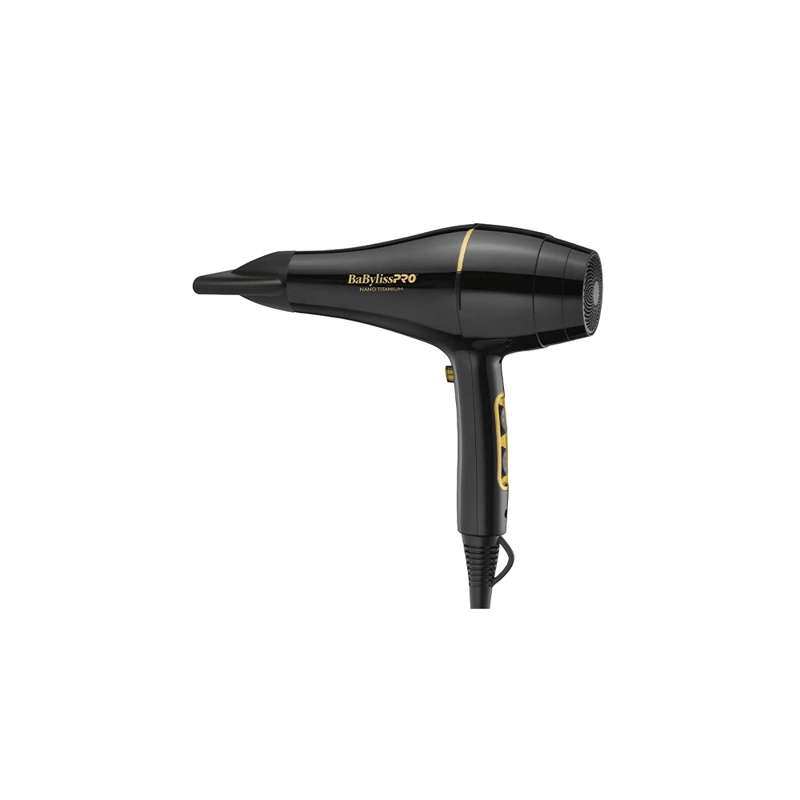 SECADOR DE PELO BABYLISSPRO NANO TITANIUM GOLD BLACK B6176 - 1