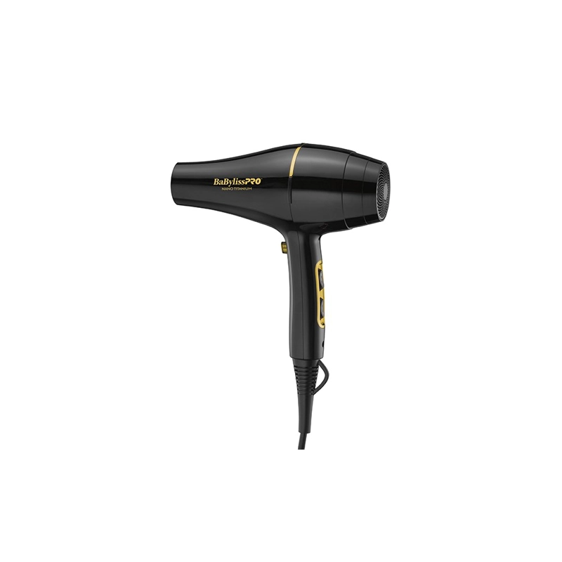 SECADOR DE PELO BABYLISSPRO NANO TITANIUM GOLD BLACK B6176 - 3