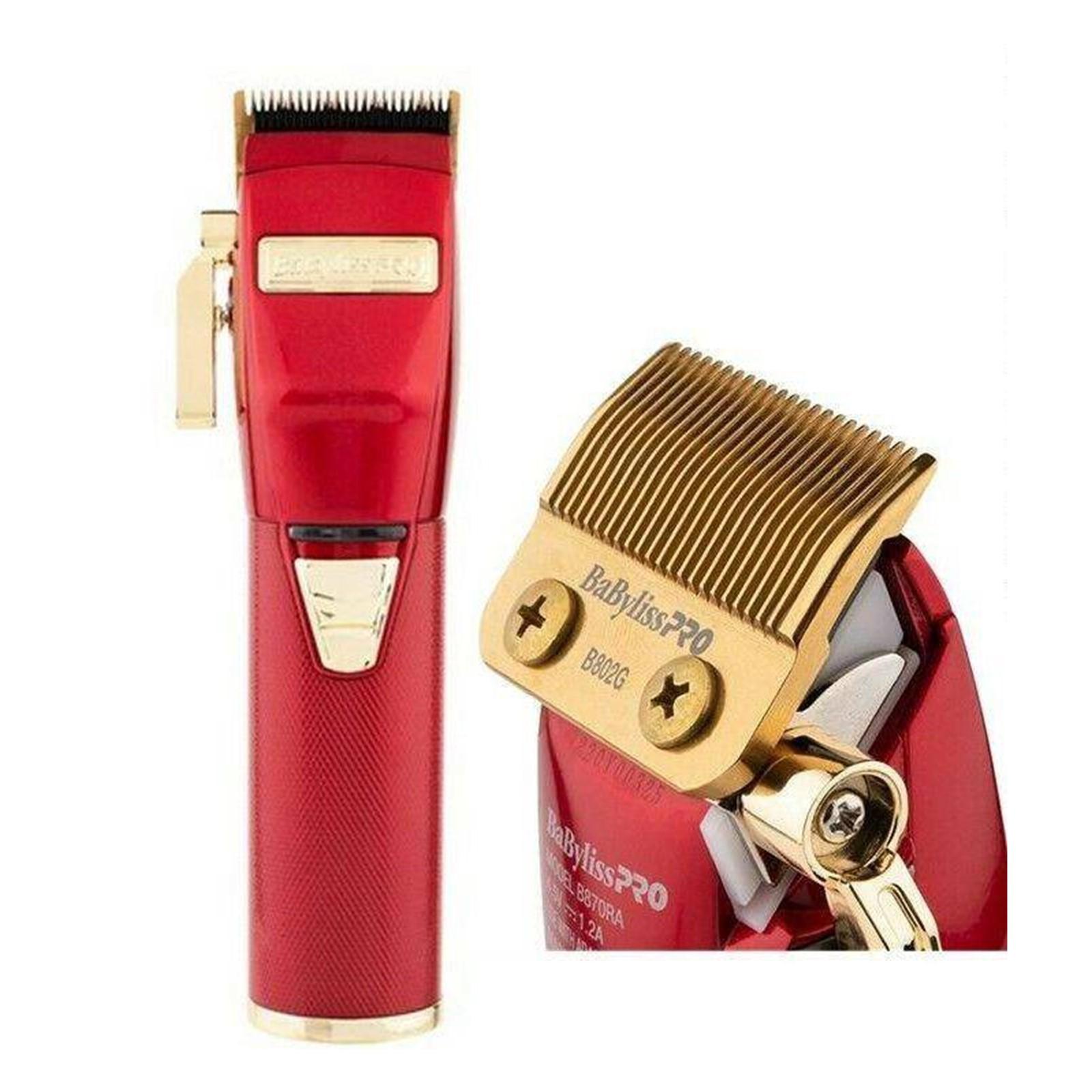 CORTAPELO CUCHILLA DE ACERO INOXIDABLE BABYLISSPRO GOLD ROJA - 2