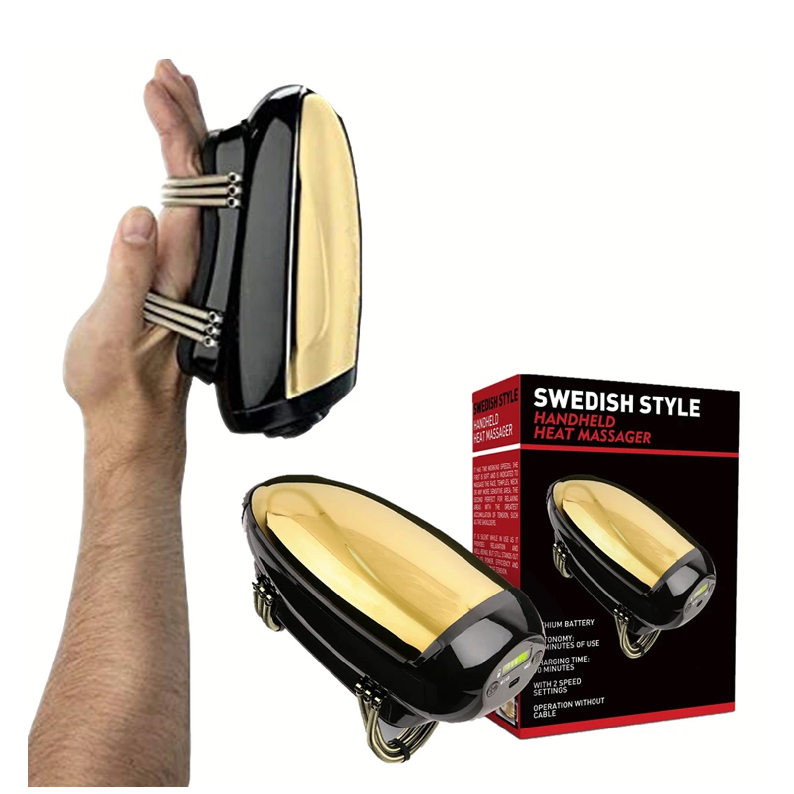 MASAJEADOR 5 STAR BARBER PRO VIBEFX CON SIN CABLE INLAMBRICO - 6