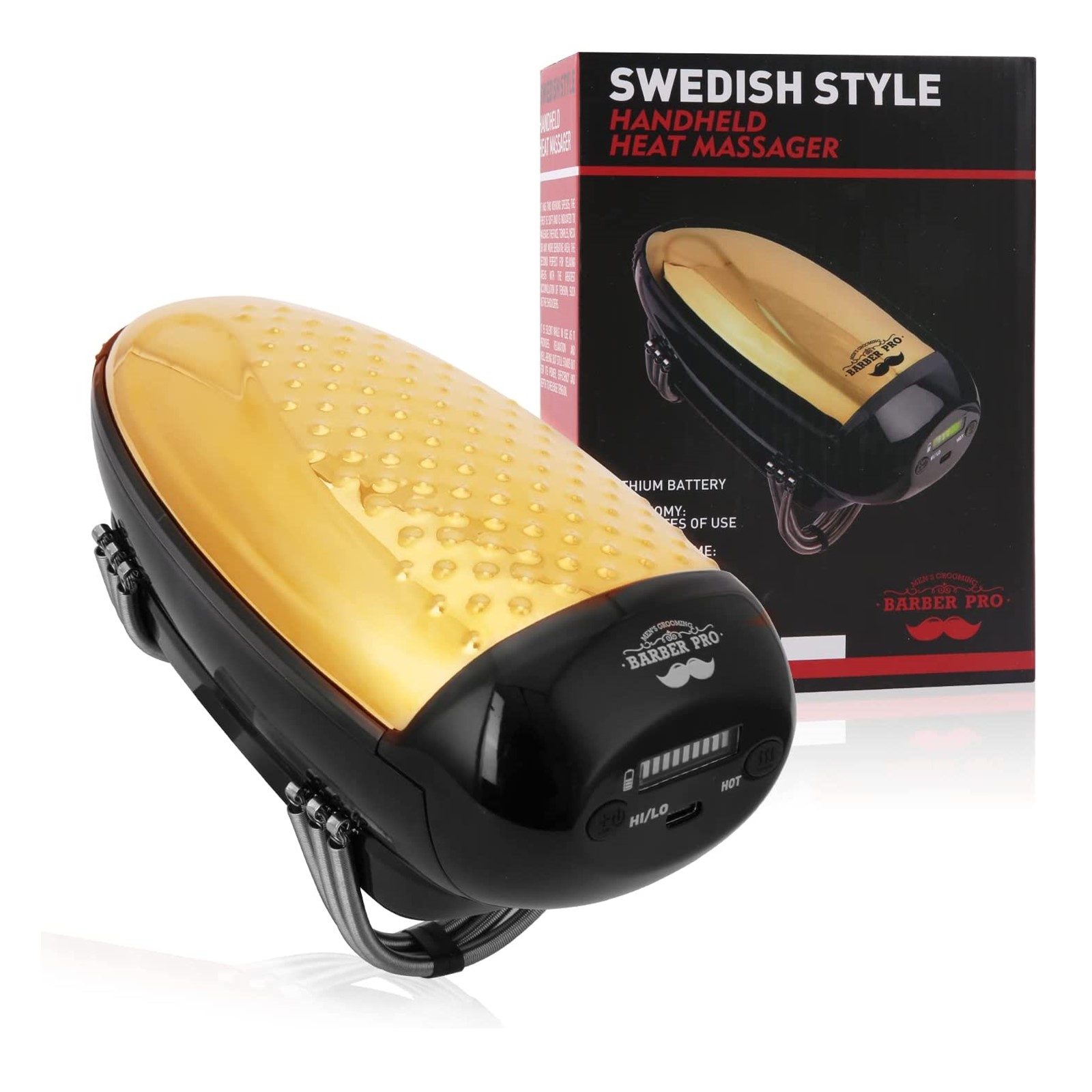 MASAJEADOR 5 STAR BARBER PRO VIBEFX CON SIN CABLE INLAMBRICO - 8