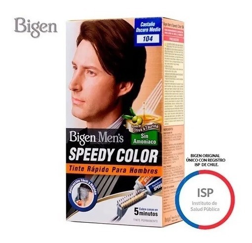 TINTE BIGEN RÁPIDO PARA HOMBRE 104 CASTAÑO OSCURO MED SÉEDY COLOR - 2