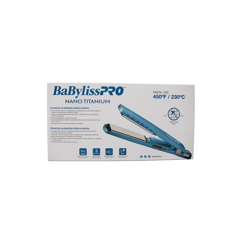 PLANCHA BABYLISS PRO 1¼' 32MM IÓNICA NANO TITANIUM BNT4091 - 4
