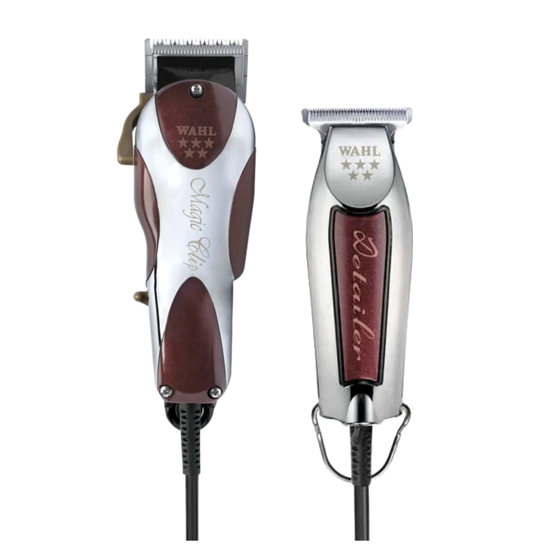 MÁQUINA AFEITAR WAHL COMBO MAGIC CLIP CON CABLE + DETAILER PATILLERA TRIMMER 2 VELOCIDADES - 1