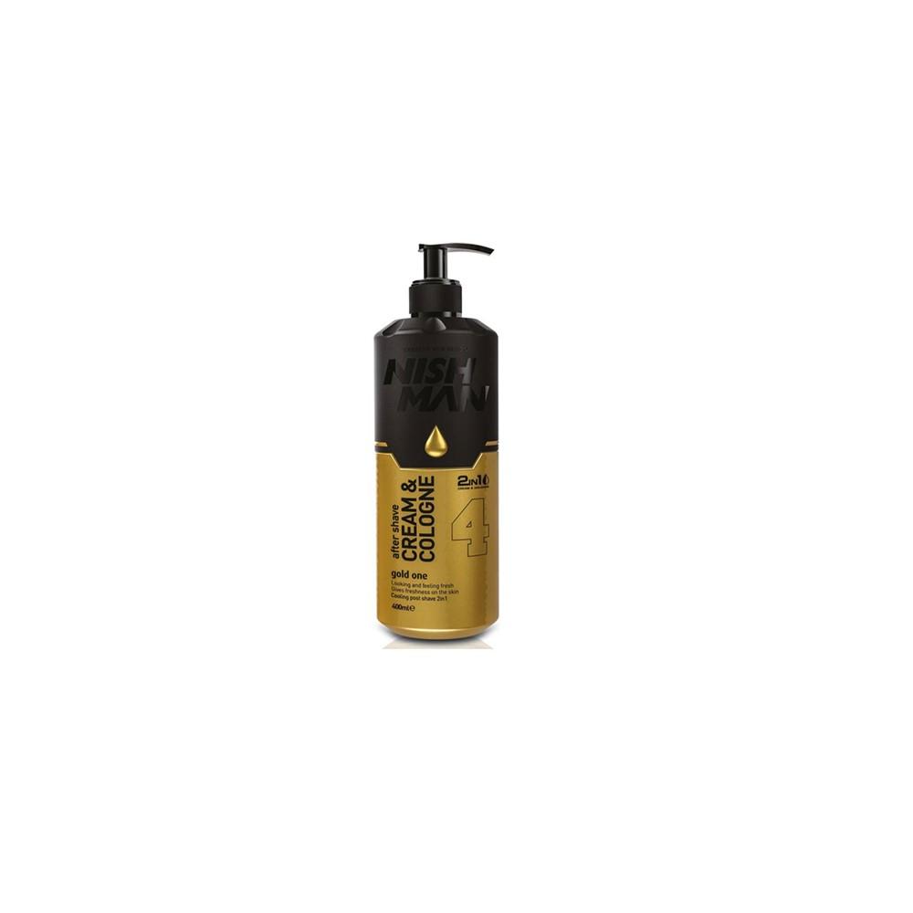 CREMA Y COLONIA NISH MAN AFTER SHAVE N°04 GOLD ONE 400 ML - 1